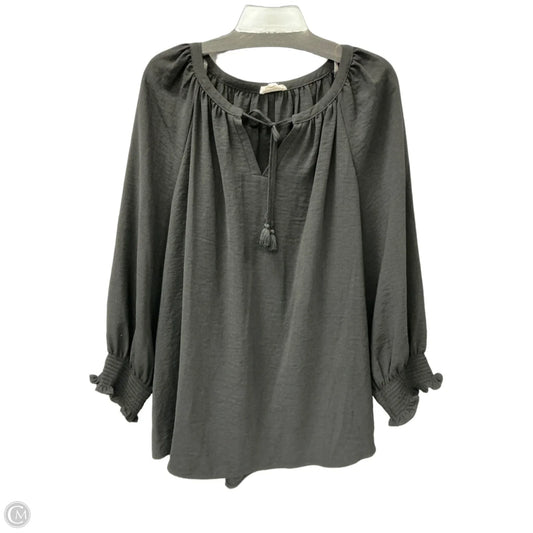Top Long Sleeve By West Bound In Black, Size: 2x
