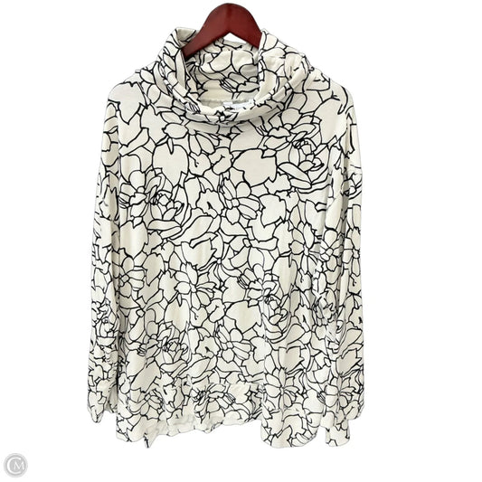 Top Long Sleeve By Liz Claiborne In White, Size: 2x
