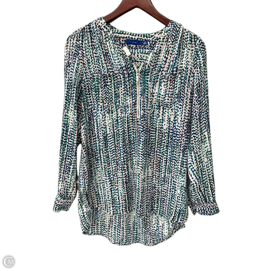 Top Long Sleeve By Apt 9 In Blue, Size: Xs