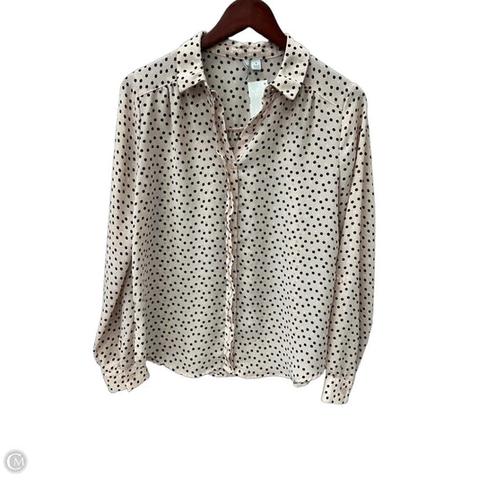 Top Long Sleeve By Elle In Polkadot Pattern, Size: S