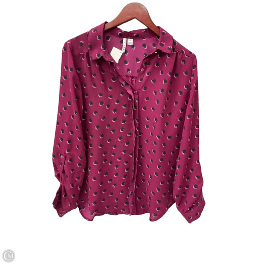 Top Long Sleeve By Elle In Pink, Size: M