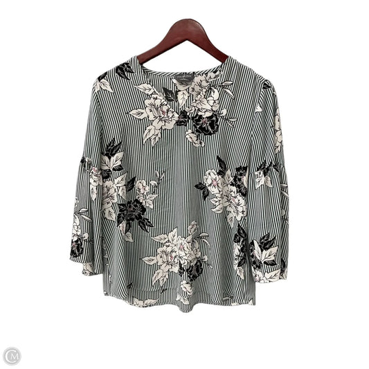 Top Long Sleeve By Van Heusen In Green, Size: M