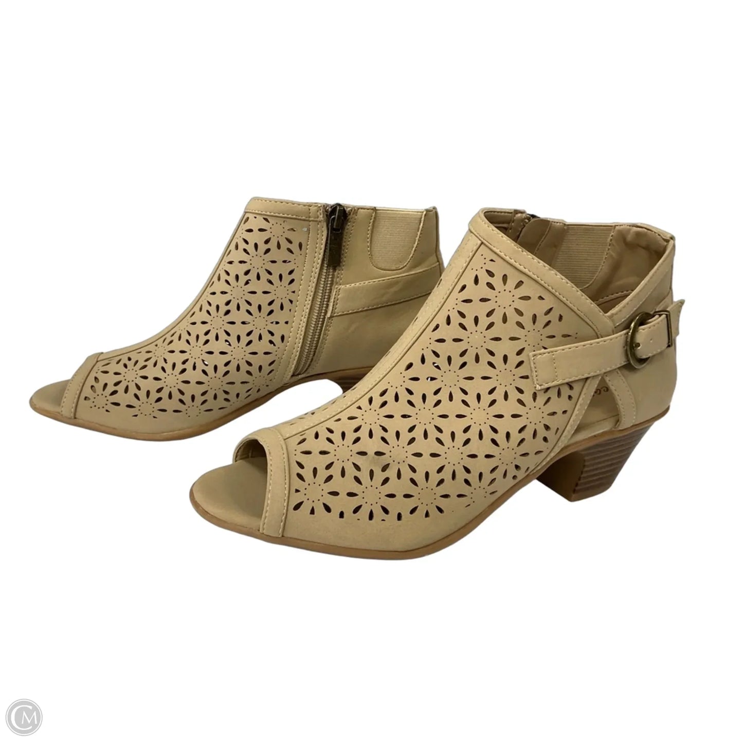 Shoes Heels Block By Easy Street In Tan, Size: 8