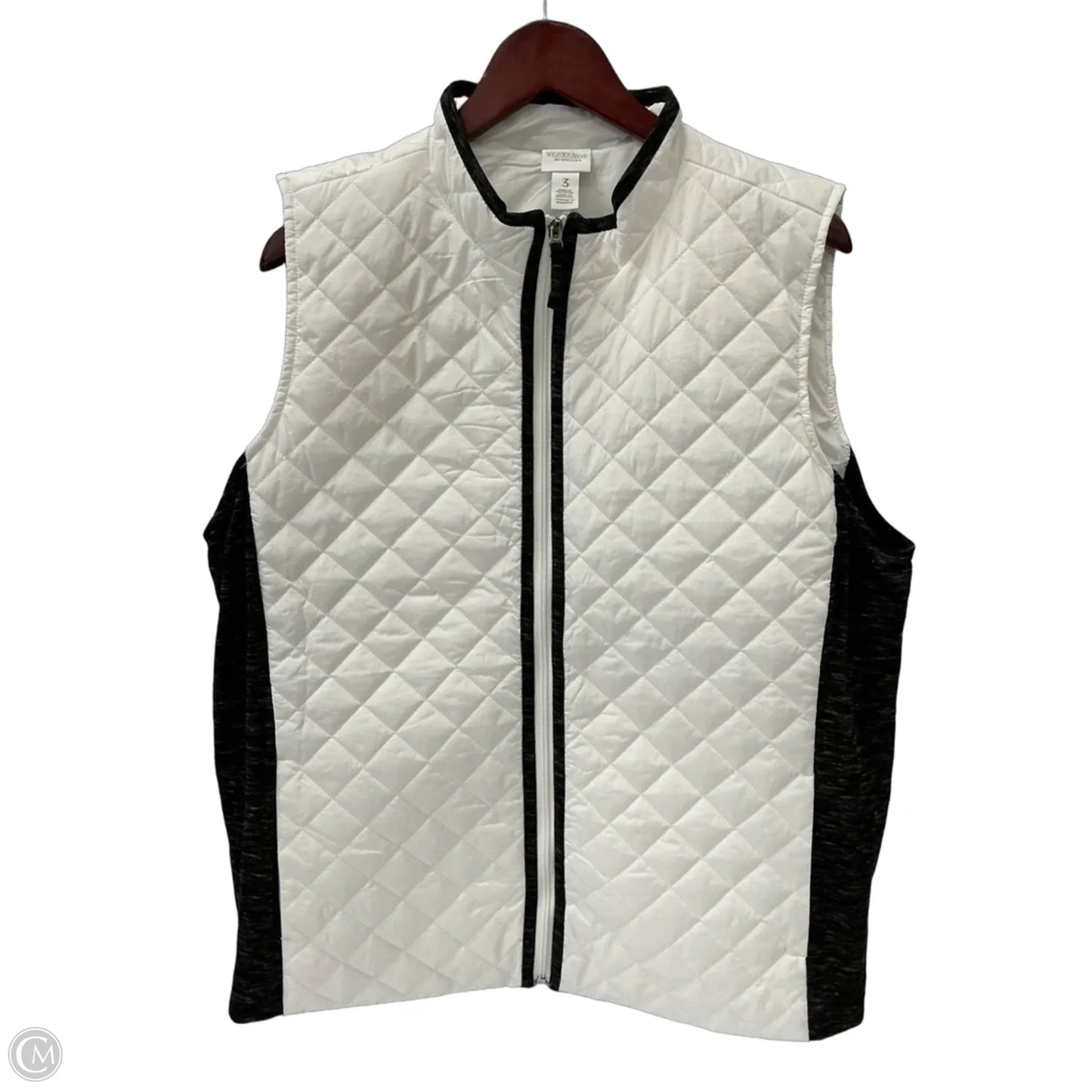 Vest Puffer & Quilted By Chicos In White, Size: Xl