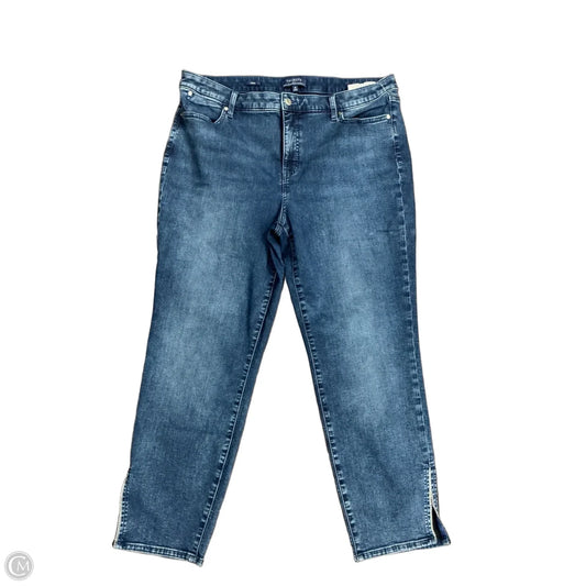 Jeans Straight By Talbots In Blue Denim, Size: 16