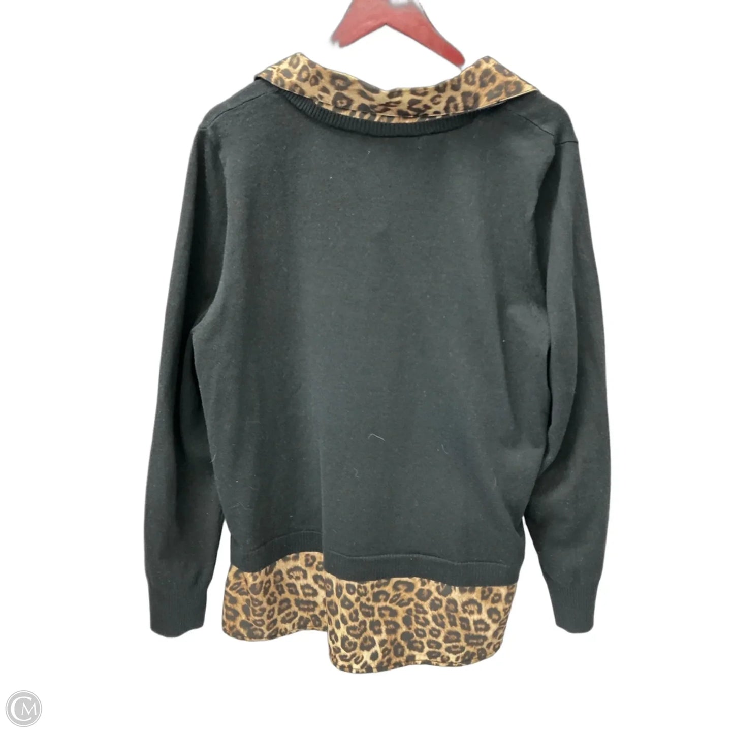 Top Long Sleeve By 89th And Madison In Animal Print, Size: 1x