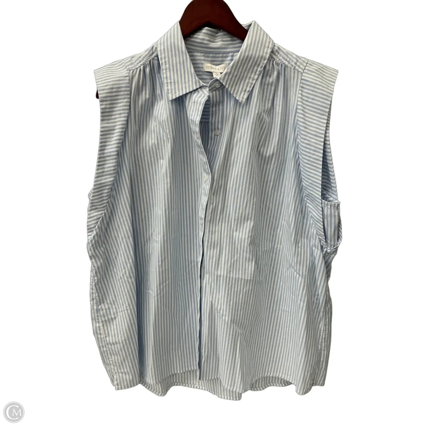 Top Sleeveless By Crown And Ivy In Striped Pattern, Size: Xl