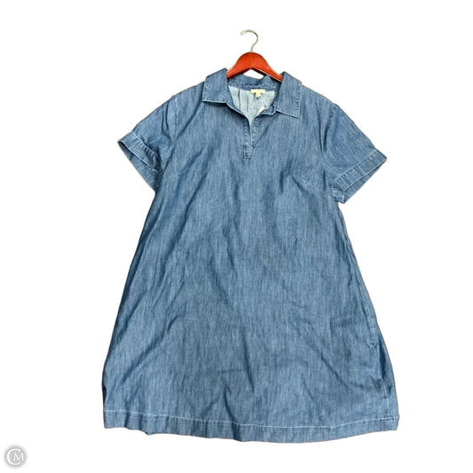 Dress Casual Midi By Talbots In Blue Denim, Size: Xl