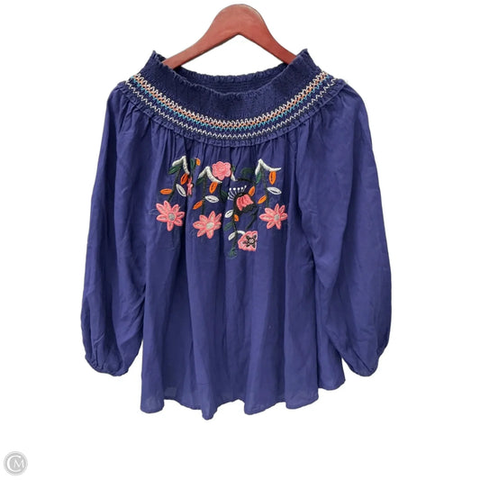 Top Long Sleeve By Clothes Mentor In Blue, Size: S