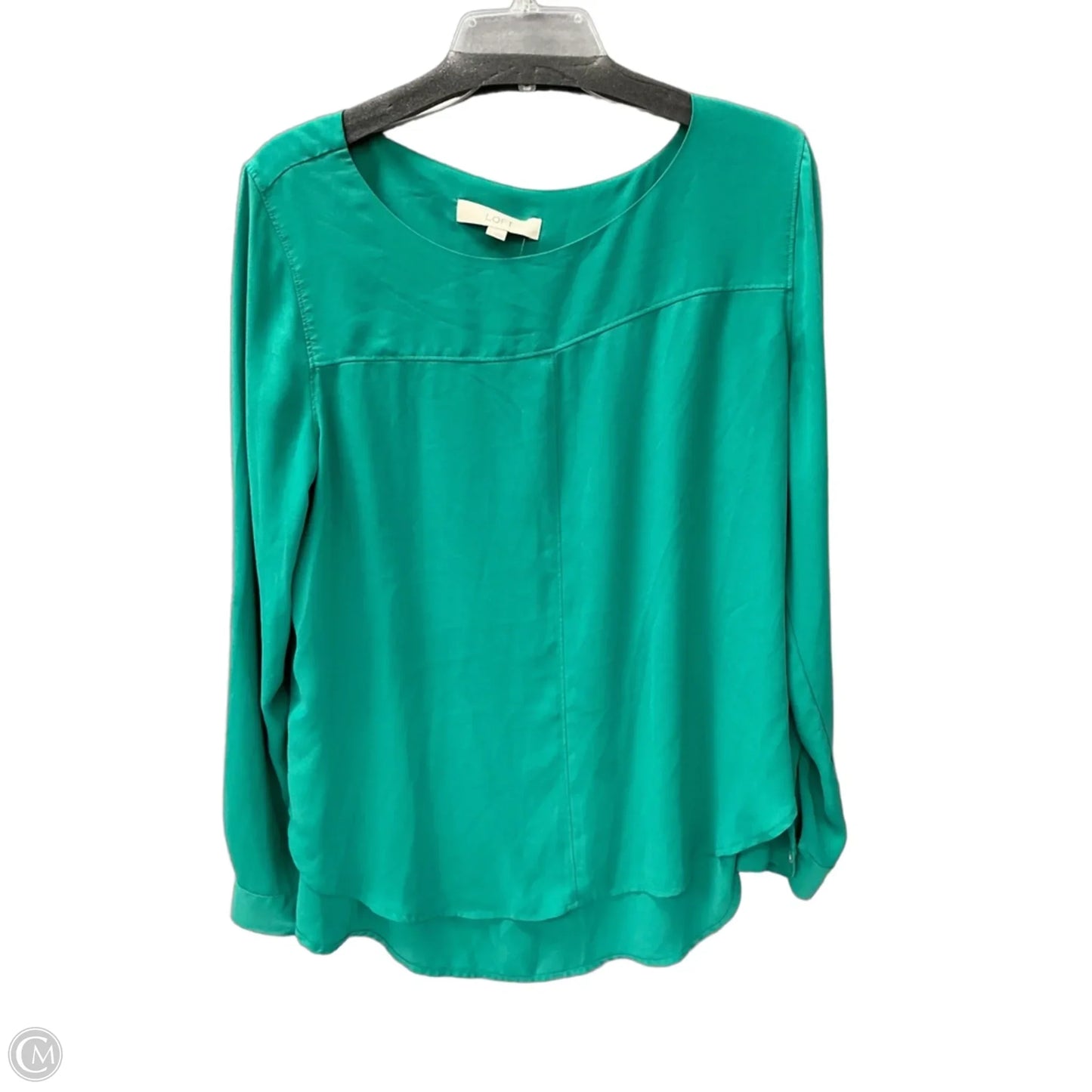 Top Long Sleeve By Loft In Green, Size: L