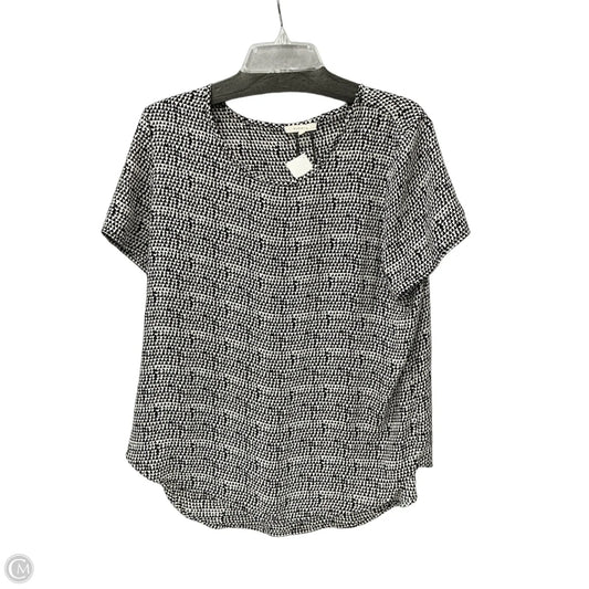 Top Short Sleeve By Pleione In Black, Size: L