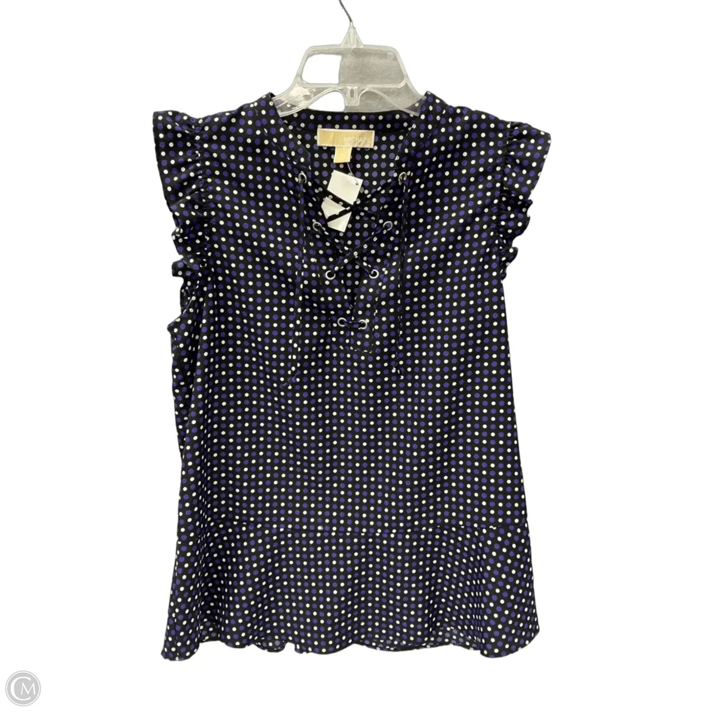 Top Sleeveless By Michael By Michael Kors In Polkadot Pattern, Size: M