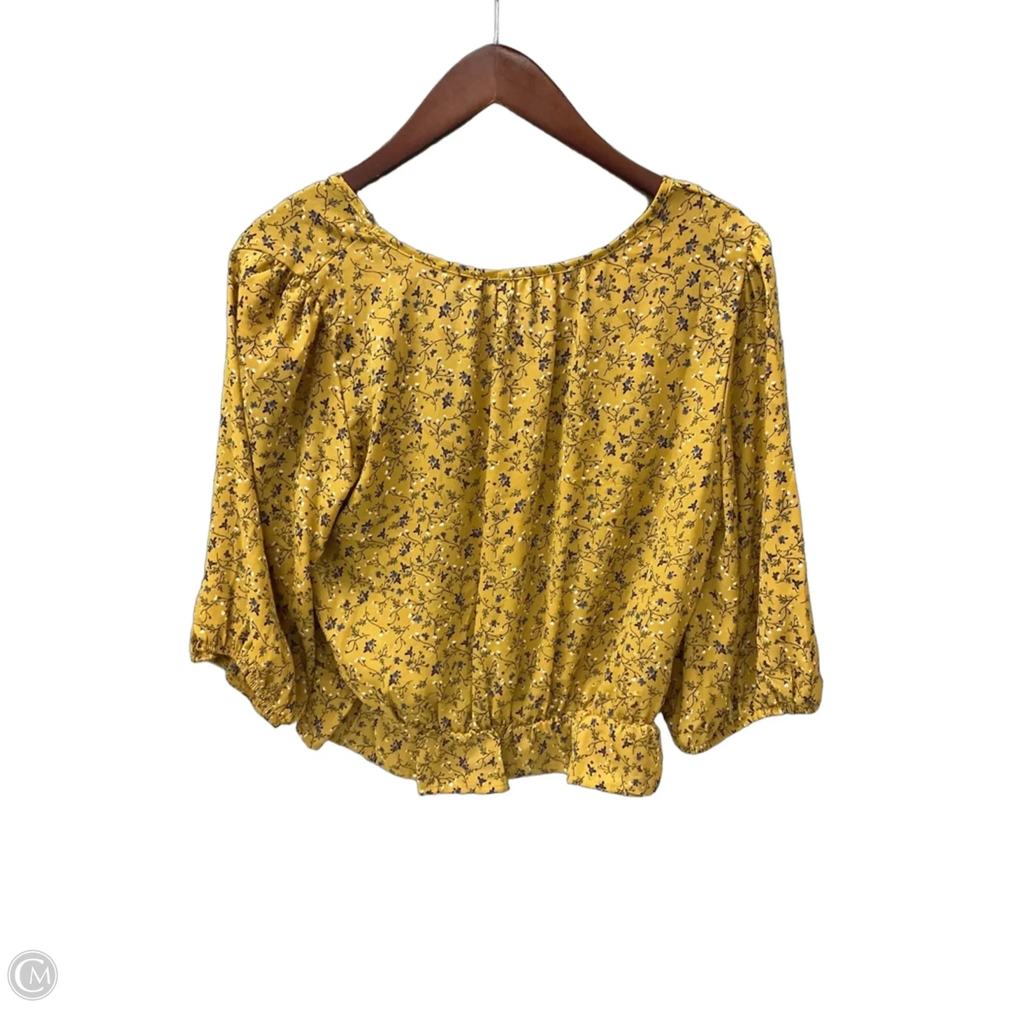Top Short Sleeve By Sienna Sky In Yellow, Size: L