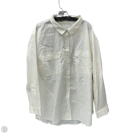 Top Long Sleeve By Ava & Viv In Cream, Size: 3x