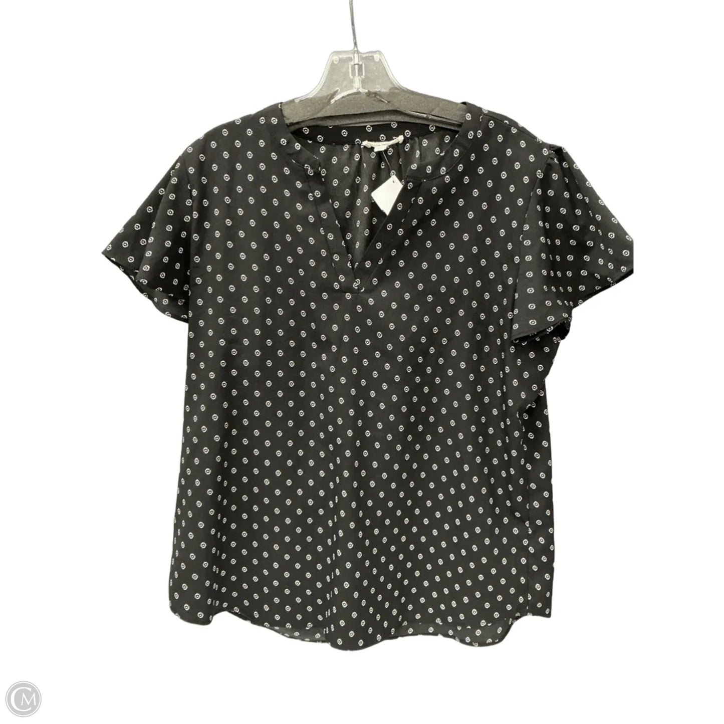 Top Short Sleeve By Maurices In Black, Size: M