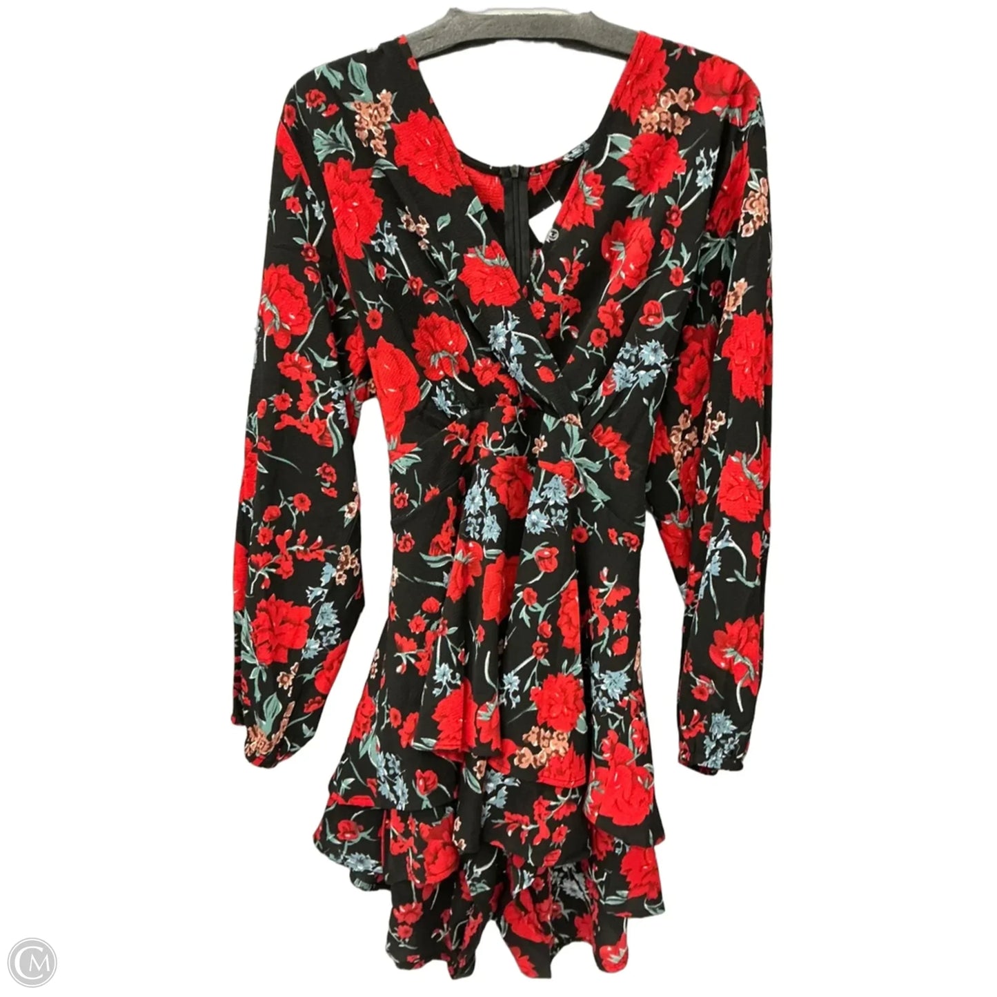 Romper By Clothes Mentor In Floral Print, Size: Xl
