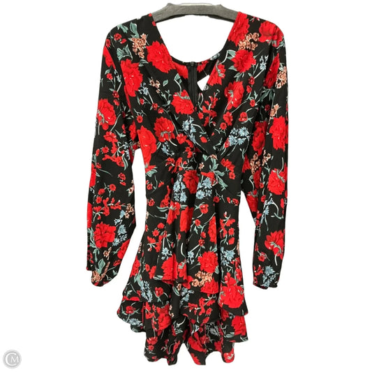 Romper By Clothes Mentor In Floral Print, Size: Xl