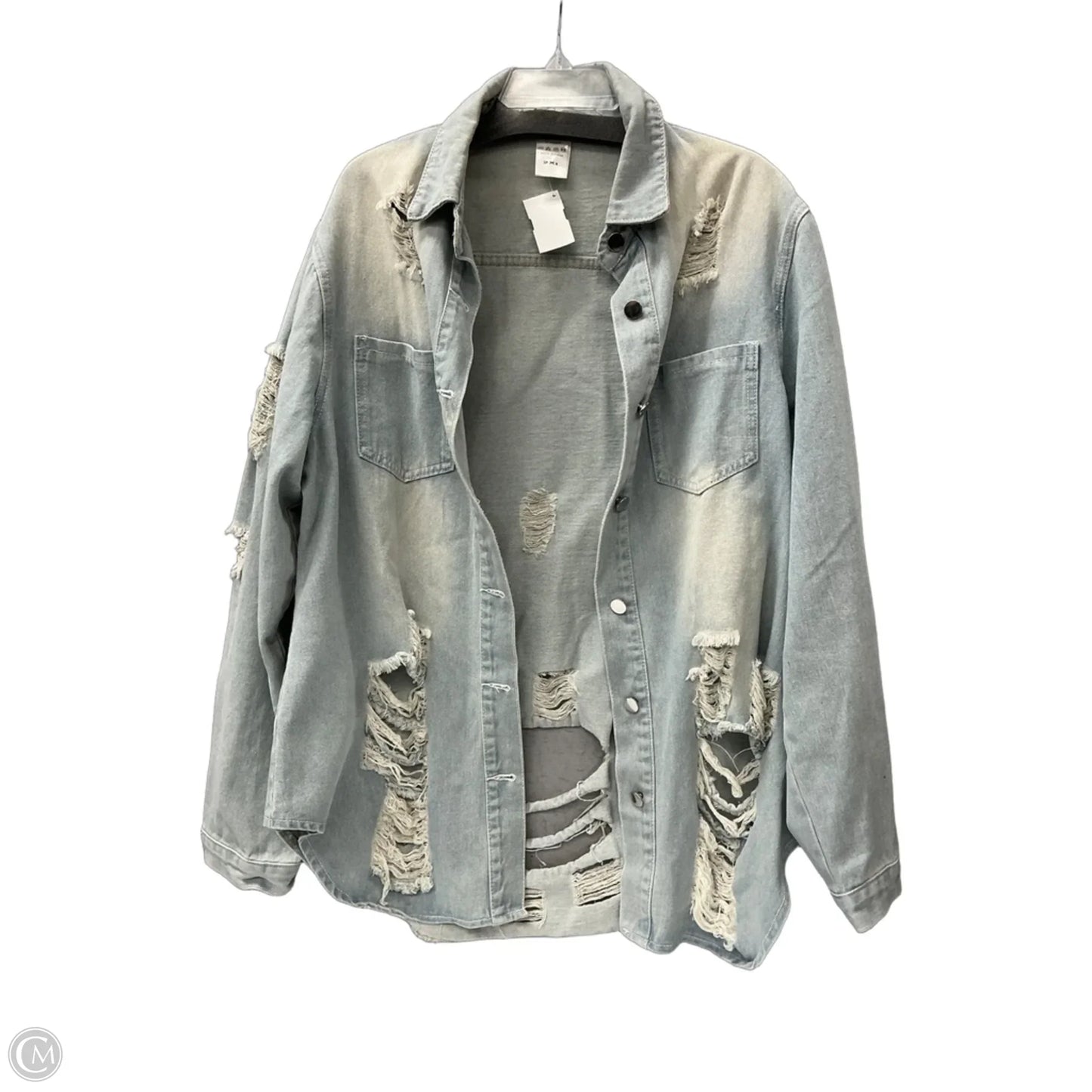 Jacket Denim By Clothes Mentor In Blue Denim, Size: 2x