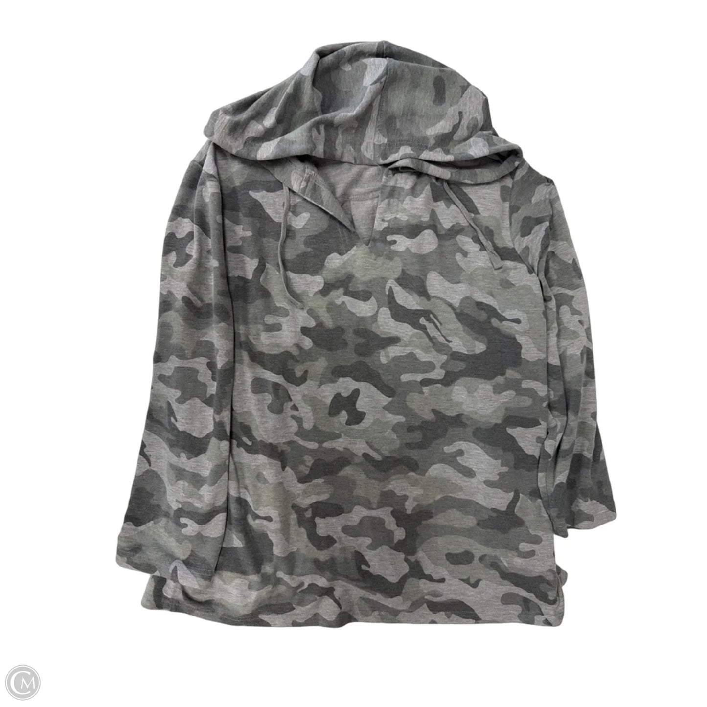 Top Long Sleeve By Jane And Delancey In Camouflage Print, Size: 2x