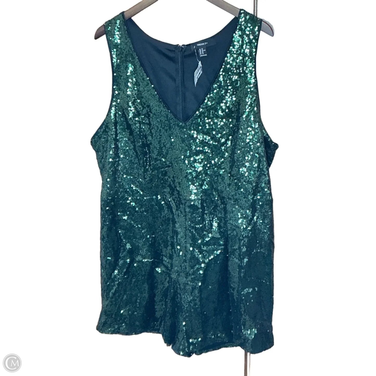 Romper By Forever 21 In Green, Size: 3x