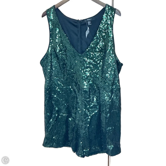 Romper By Forever 21 In Green, Size: 3x