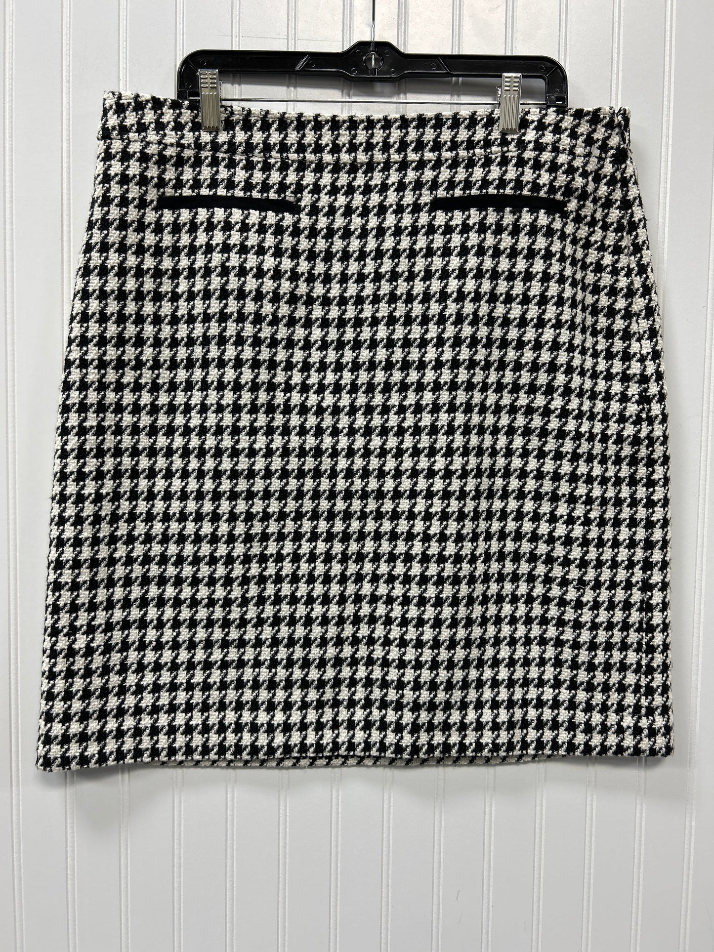 Skirt Midi By Talbots In Black & Cream, Size:16