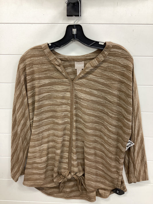 Top Ls By Chicos In Tan, Size:L