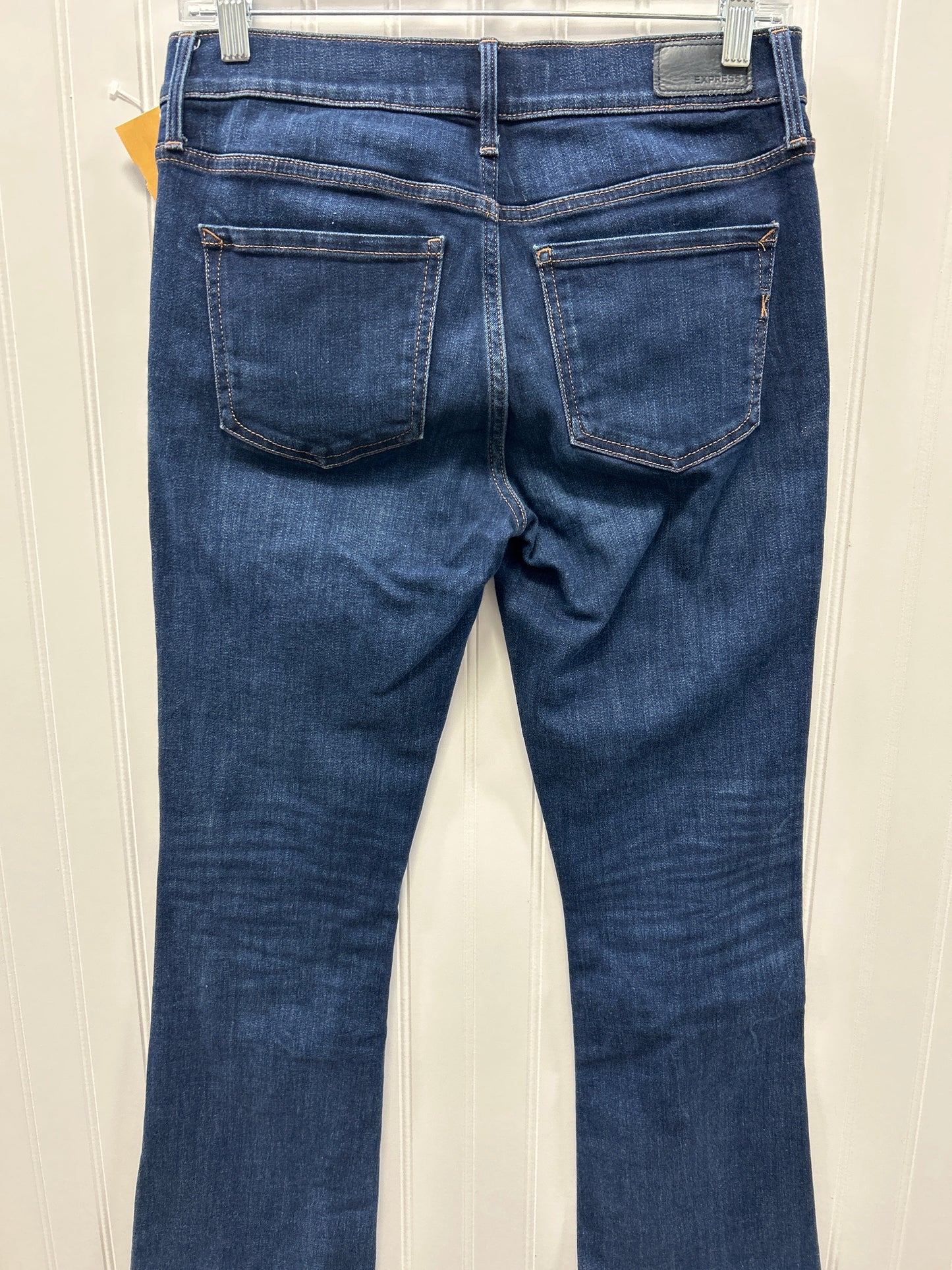 Jeans Flared By Express In Blue Denim, Size:8