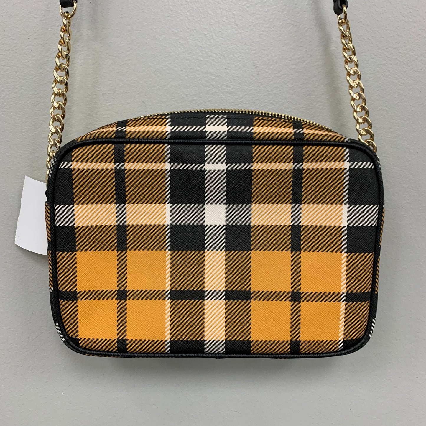 Crossbody Designer By Michael Kors In Plaid Pattern, Size:Medium