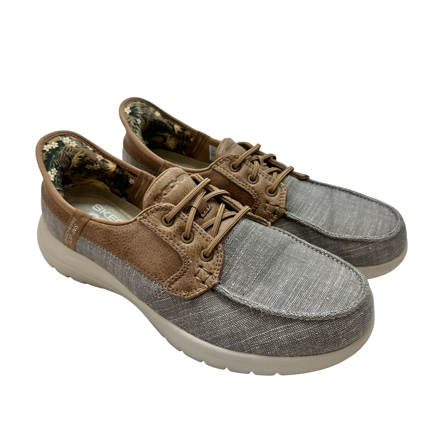 Shoes Flats By Skechers In Brown & Cream, Size: 7.5