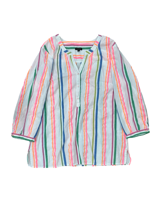 Top 3/4 Sleeve By Talbots In Multi, Size:L