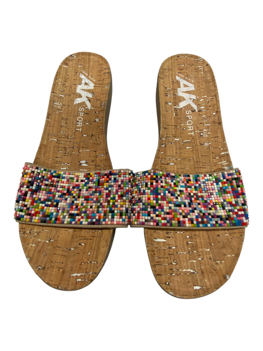 Sandals Heels Block By Anne Klein In Multi, Size:9