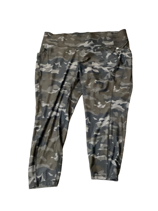 Camouflage Print Athletic Leggings Livi Active, Size 4x