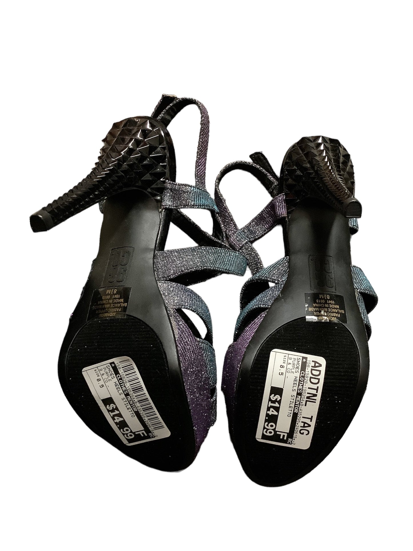 Purple Shoes Heels Stiletto Clothes Mentor, Size 8.5