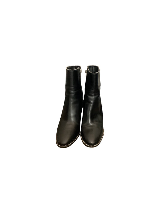 Black Boots Ankle Heels Coach, Size 6.5