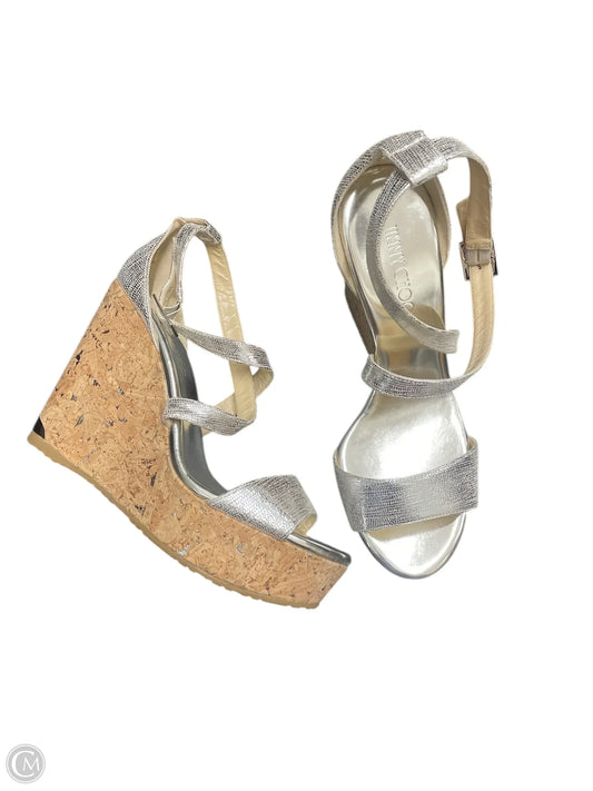 Sandals Luxury Designer By Jimmy Choo In Silver