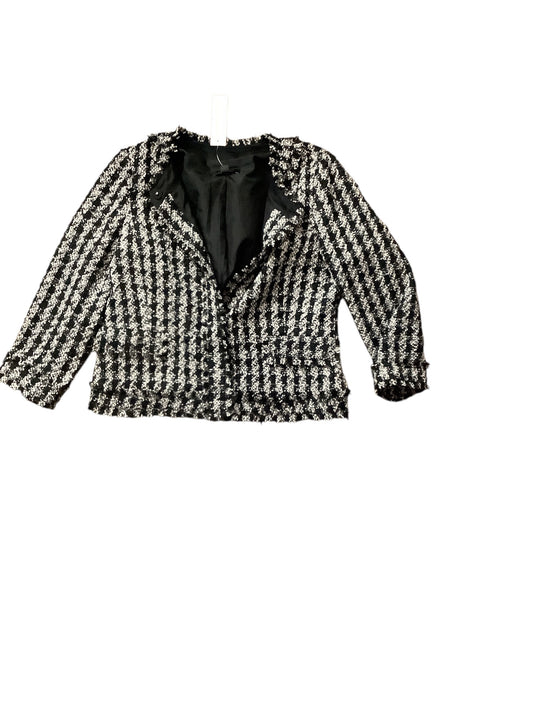 Blazer By Ann Taylor In Black & White, Size: 10