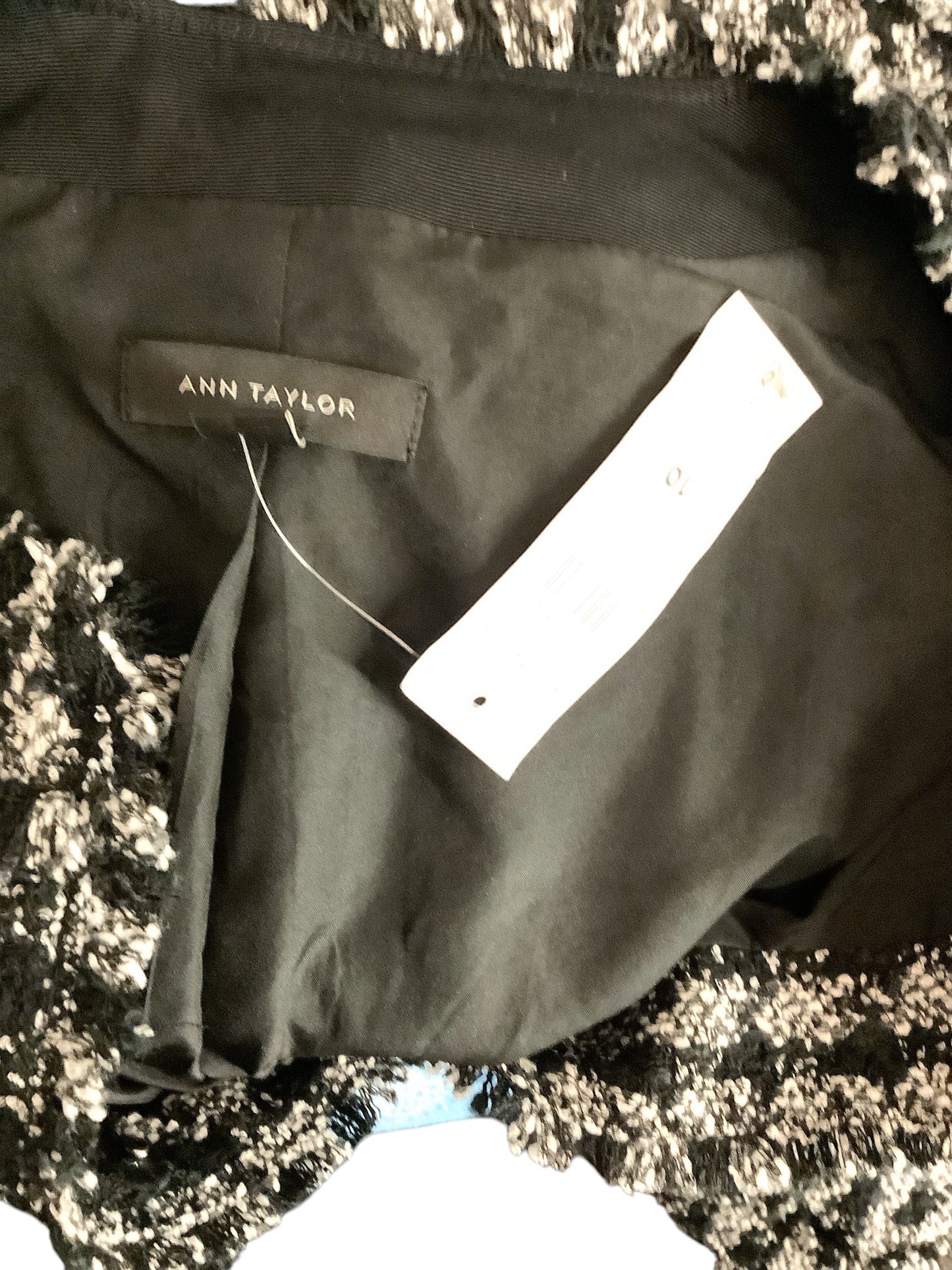 Blazer By Ann Taylor In Black & White, Size: 10