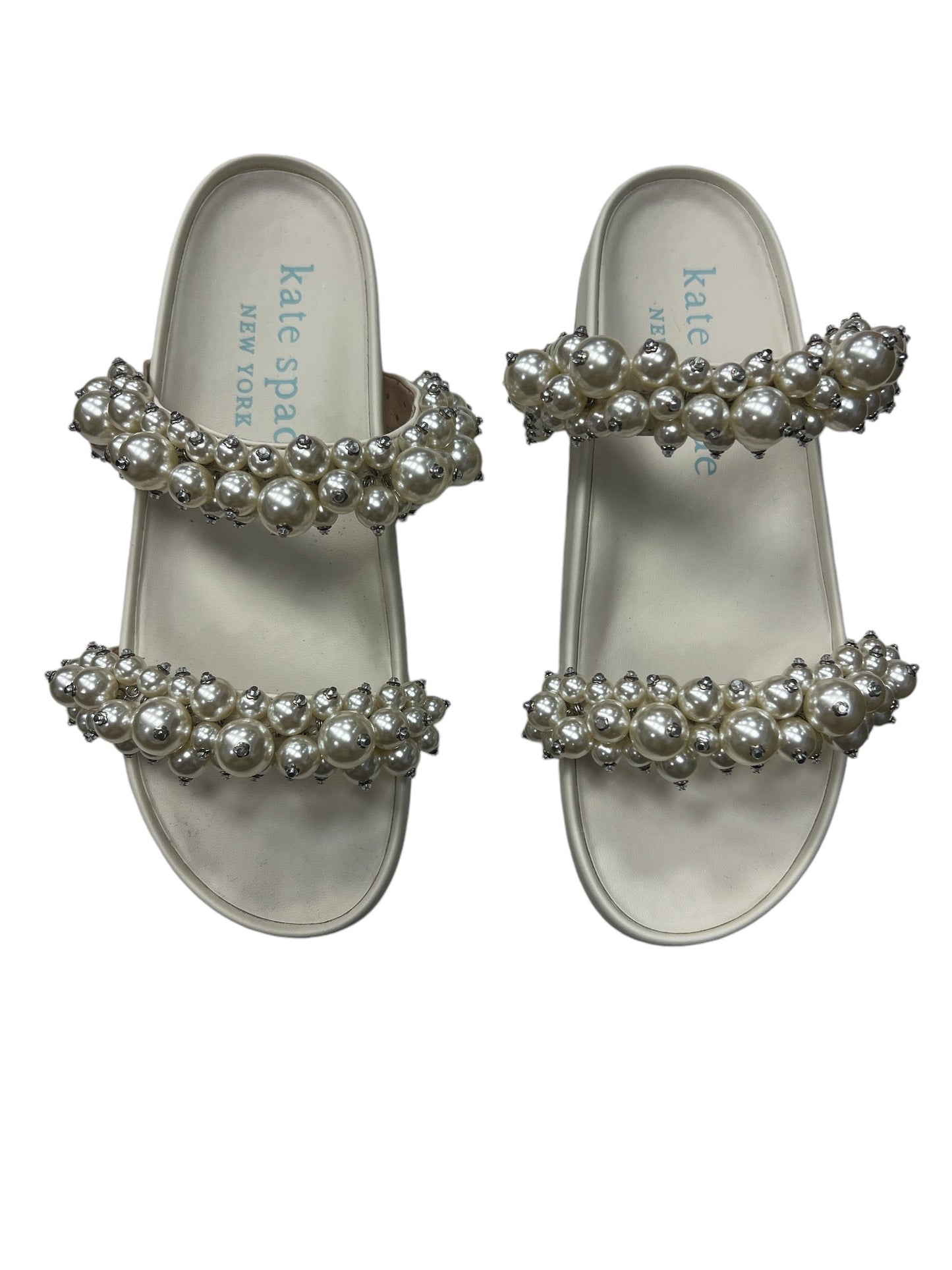 Sandals Flats By Kate Spade In White, Size: 7.5