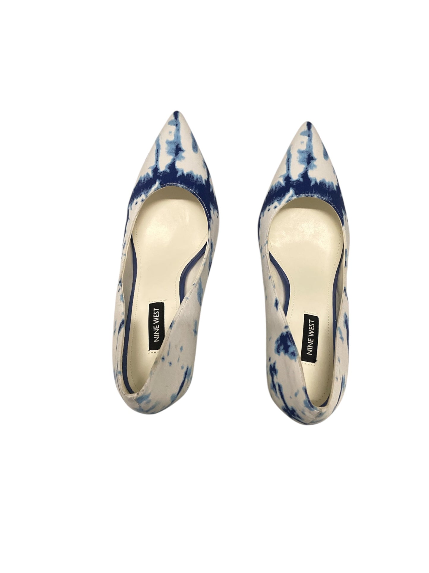 Shoes Heels Stiletto By Nine West In Blue & White, Size: 8.5