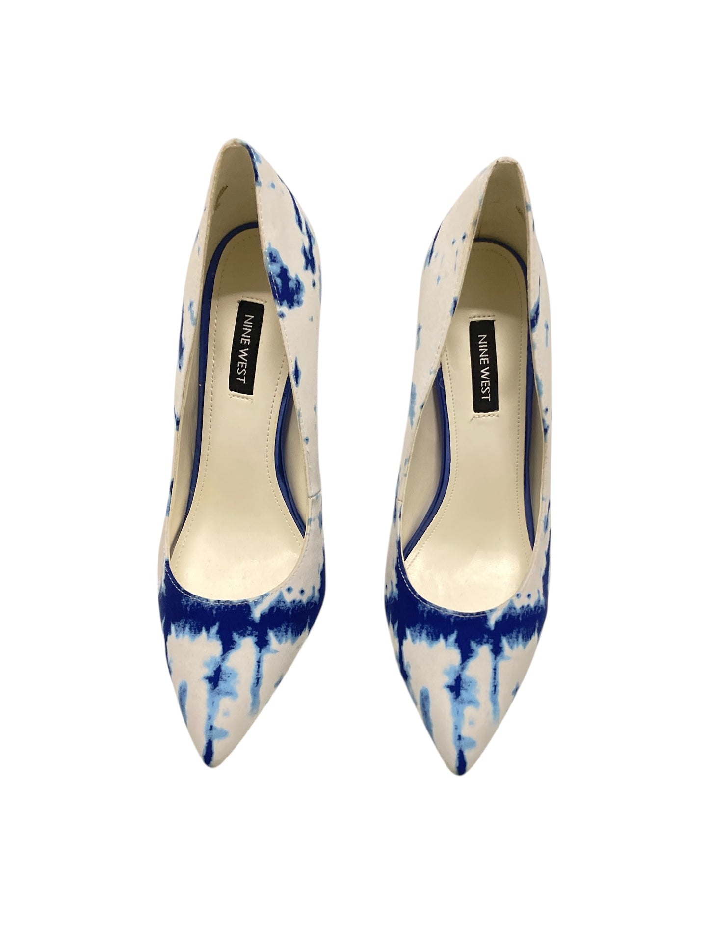 Shoes Heels Stiletto By Nine West In Blue & White, Size: 8.5