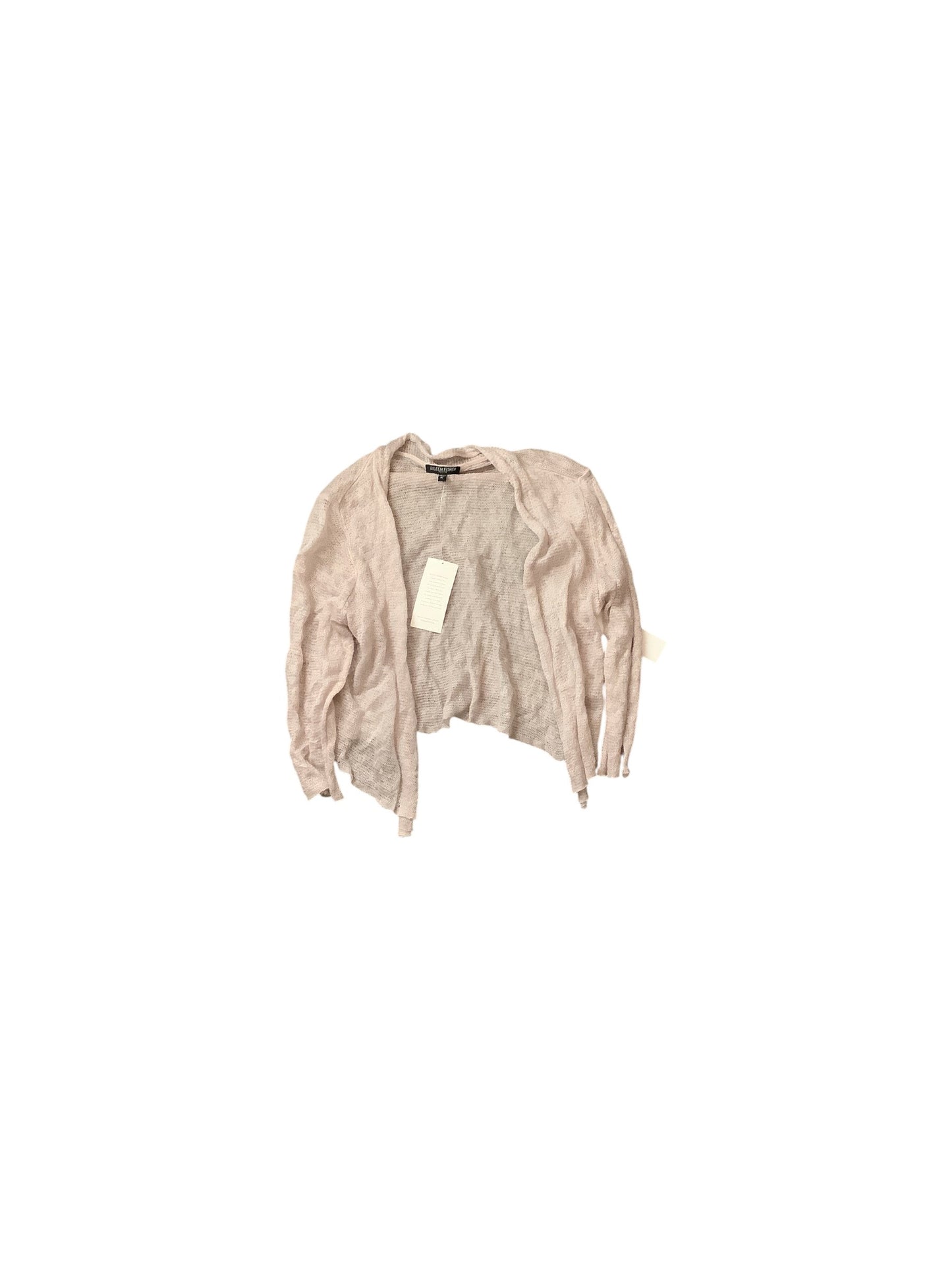 Sweater Cardigan By Eileen Fisher In Pink, Size: Lp