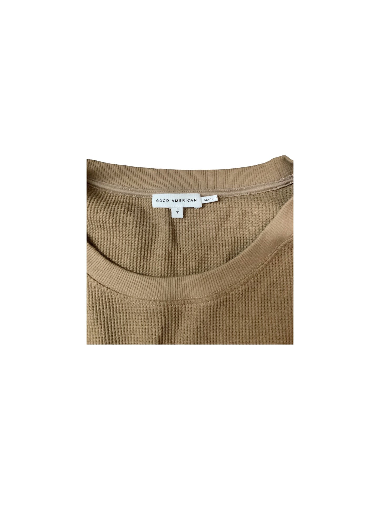 Top Long Sleeve Basic By Good American In Brown, Size: 4x