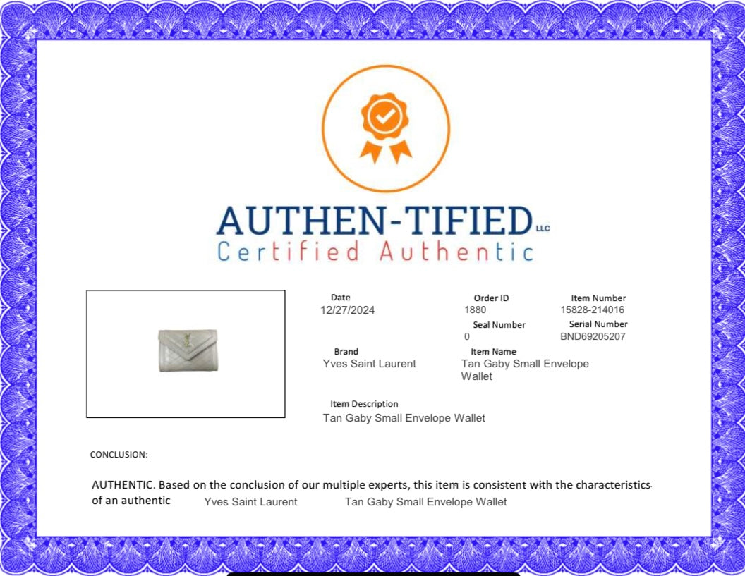 Wallet Luxury Designer By Yves Saint Laurent, Size: Small