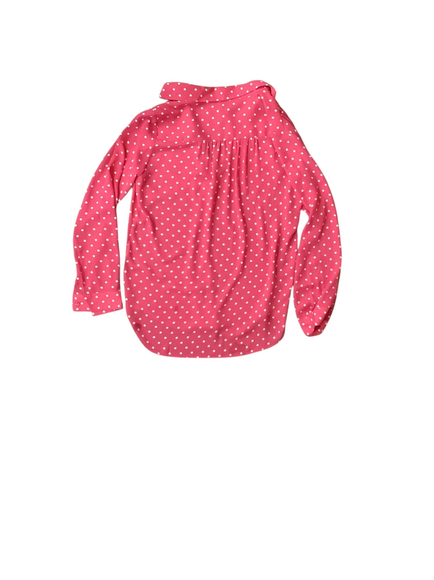 Top Long Sleeve Basic By Ann Taylor In Polkadot Pattern, Size: Xsp