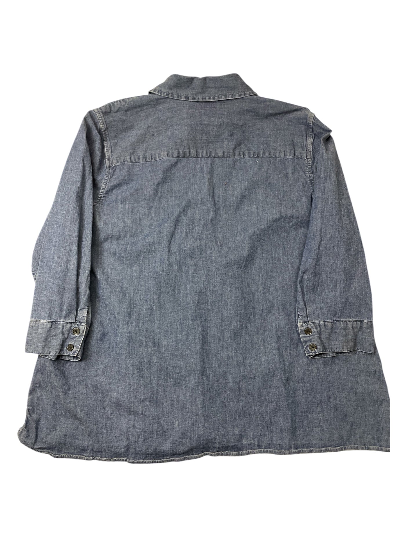 Top Short Sleeve Basic By Kasper In Blue Denim, Size: 2x