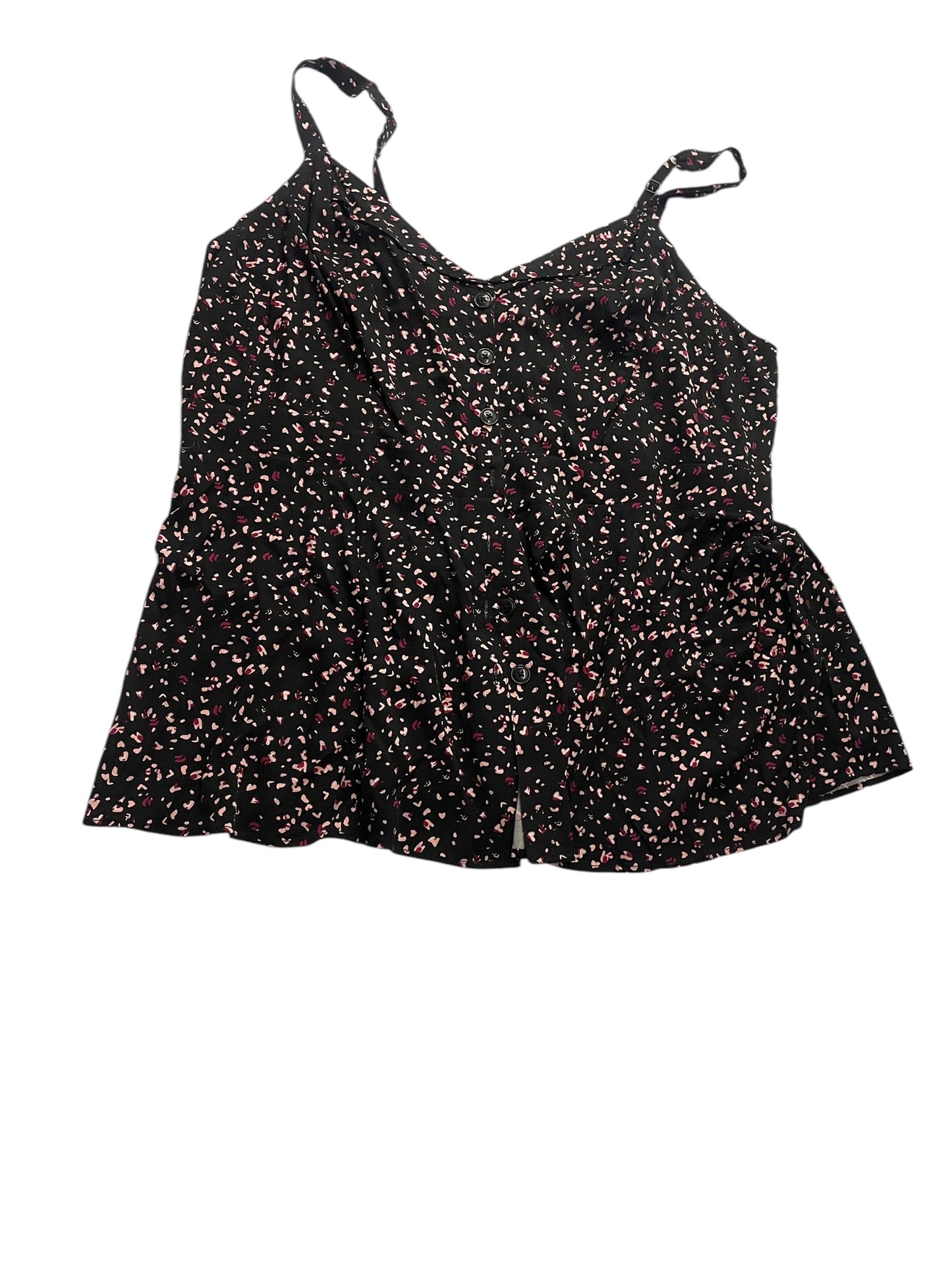 Top Sleeveless Basic By Torrid In Black & Pink, Size: 3x