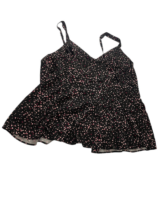 Top Sleeveless Basic By Torrid In Black & Pink, Size: 3x