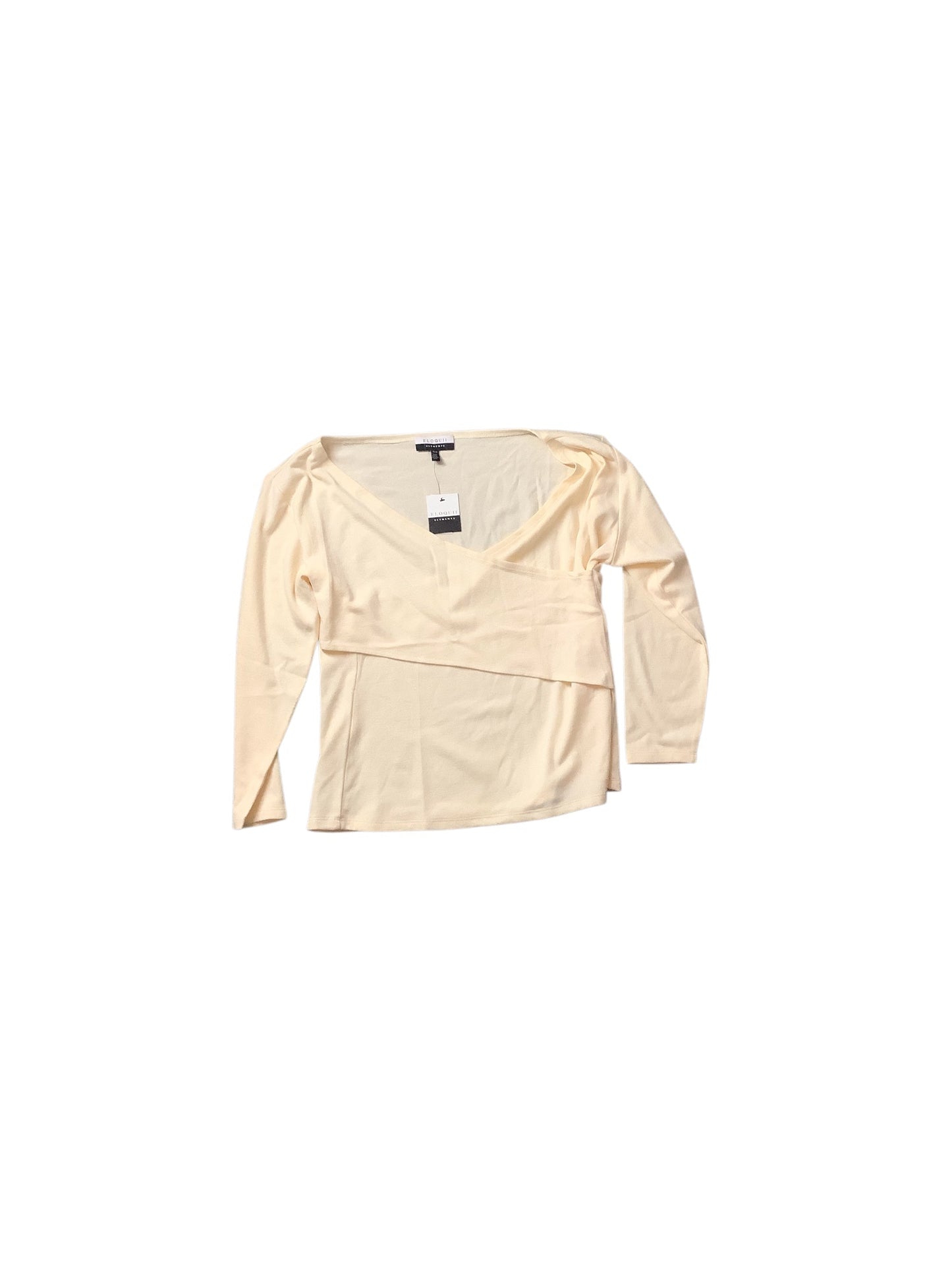 Top Long Sleeve Basic By Eloquii In Cream, Size: 18