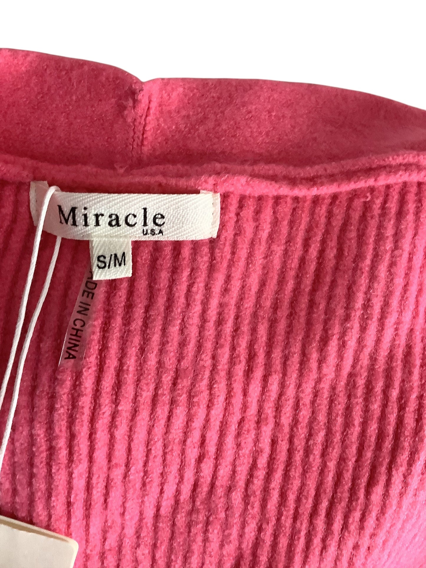 Sweater Cardigan By Miracle In Pink, Size: S